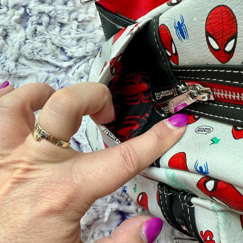LOUNGEFLY - Marvel Spiderman Hardtag Mini Backpack - Picture 3 of 5